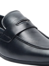 Load image into Gallery viewer, Teakwood Leather Men Black Solid Leather Formal Slip-On
