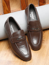 Load image into Gallery viewer, Teakwood Leather Men Black Solid Leather Formal Slip-On
