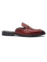 Load image into Gallery viewer, Teakwood Leather Men Wood Textured Mules
