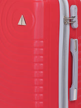 Load image into Gallery viewer, Unisex Red Textured Hard-Sided Cabin Trolley Suitcase
