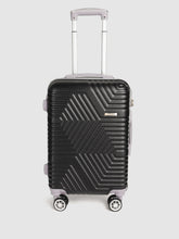 Load image into Gallery viewer, Black-Toned Textured Hard-Sided Cabin Trolley Suitcase
