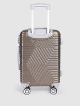 Load image into Gallery viewer, Brown-Toned Textured Hard-Sided Cabin Trolley Suitcase
