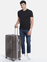 Load image into Gallery viewer, Brown-Toned Textured Hard-Sided Large Trolley Suitcase
