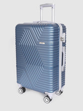 Load image into Gallery viewer, Blue-Toned Textured Hard-Sided Medium Trolley Suitcase
