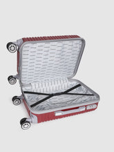 Load image into Gallery viewer, Maroon-Toned Textured Hard-Sided Medium Trolley Suitcase
