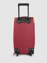 Load image into Gallery viewer, Maroon &amp; Yellow Brand Logo Print Medium Duffel Trolley Bag
