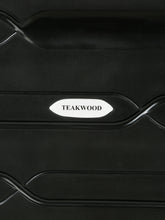 Load image into Gallery viewer, Teakwood Leather Black Patterned Hard-Sided Trolley Bag
