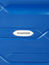 Load image into Gallery viewer, Teakwood Leather Blue Patterned Hard-Sided Cabin Trolley Bag
