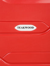 Load image into Gallery viewer, Teakwood Leather Red Patterned Hard-Sided Trolley Bag
