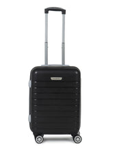 Load image into Gallery viewer, Black Textured Hard-Sided Cabin Trolley Suitcase
