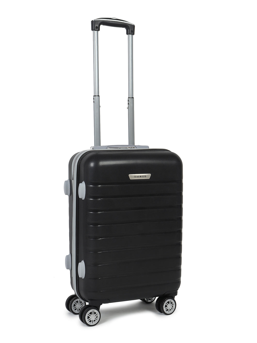 Black Textured Hard-Sided Cabin Trolley Suitcase