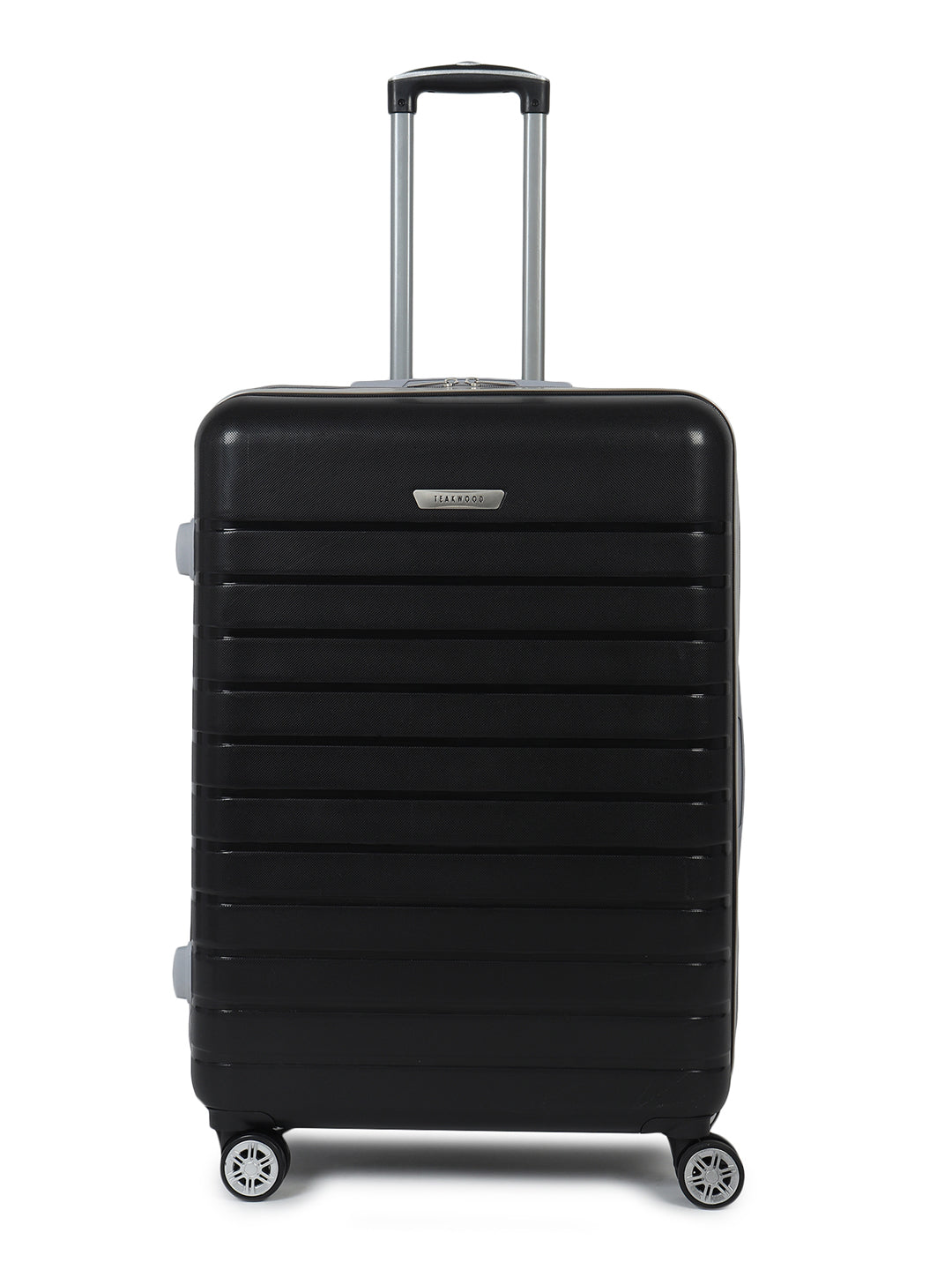 Unisex Black Textured Hard Sided Large Size Check-In Trolley Bag