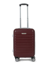 Load image into Gallery viewer, Unisex Coffee Brown Textured Hard Sided Cabin Size Trolley Bag
