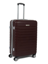 Load image into Gallery viewer, Unisex Set of 3 Coffee Brown Textured Hard Sided Trolley Bag
