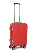 Load image into Gallery viewer, Unisex Red Textured Hard Sided Cabin Size Trolley Bag
