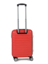 Load image into Gallery viewer, Unisex Red Textured Hard Sided Cabin Size Trolley Bag
