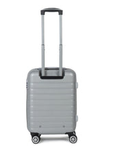 Load image into Gallery viewer, Silver Textured Hard-Sided Cabin Trolley Suitcase
