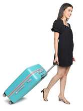 Load image into Gallery viewer, Unisex Turquoise Green Textured Hard Sided Large Size Check-In Trolley Bag
