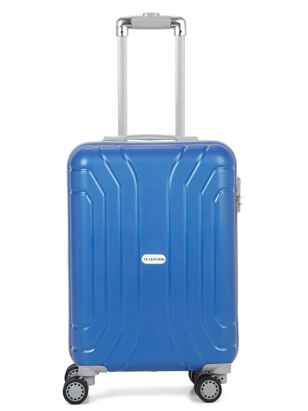 Unisex Hard Blue Medium Trolley Bag