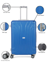 Load image into Gallery viewer, Unisex Hard Blue Medium Trolley Bag
