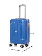 Load image into Gallery viewer, Unisex Hard Blue Medium Trolley Bag
