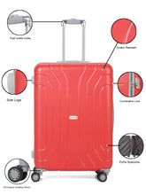 Load image into Gallery viewer, Unisex Hard Red Medium Trolley Bag
