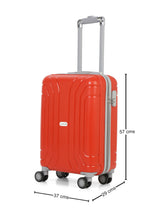 Load image into Gallery viewer, Unisex Hard Red Medium Trolley Bag
