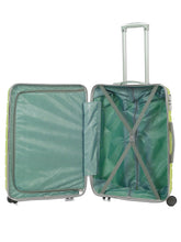 Load image into Gallery viewer, Teakwood Leather Unisex Green Textured Hard-Sided Trolley Bag
