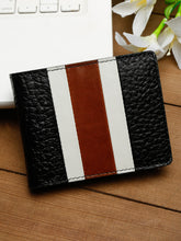 Load image into Gallery viewer, Teakwood Genuine Texture Leather Black Bi Fold Wallet
