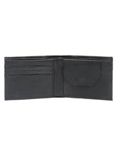 Load image into Gallery viewer, Men Black Leather Two Fold Wallet
