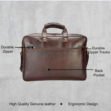 Load image into Gallery viewer, Teakwood Genuine Leather Laptop bag
