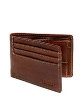 Load image into Gallery viewer, Men Brown Solid Two Fold Leather Wallet
