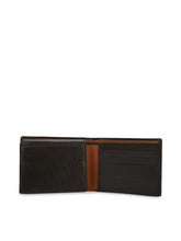 Load image into Gallery viewer, Teakwood Genuine Leather Black Colour Two Fold Wallet
