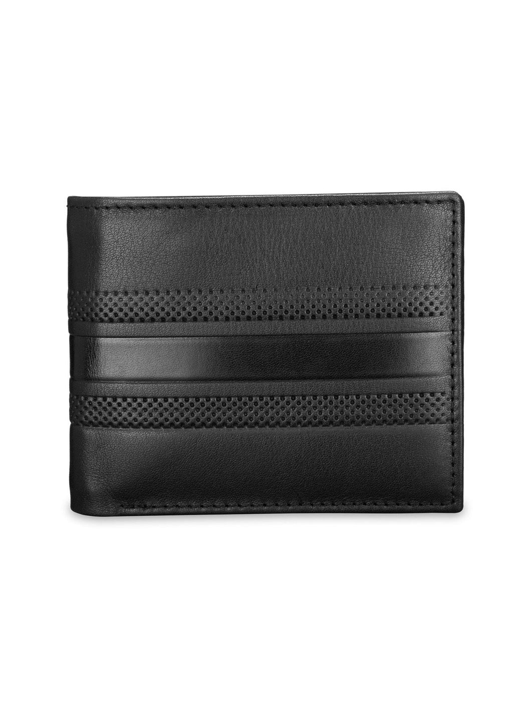 Teakwood Genuine Black Leather Wallet