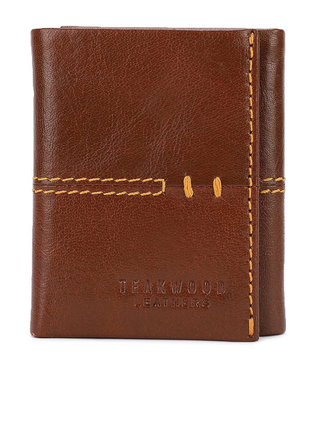 Teakwood Genuine Leather Brown Colour Wallet