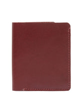 Load image into Gallery viewer, Teakwood Men Genuine Leather Maroon Bi fold Wallets
