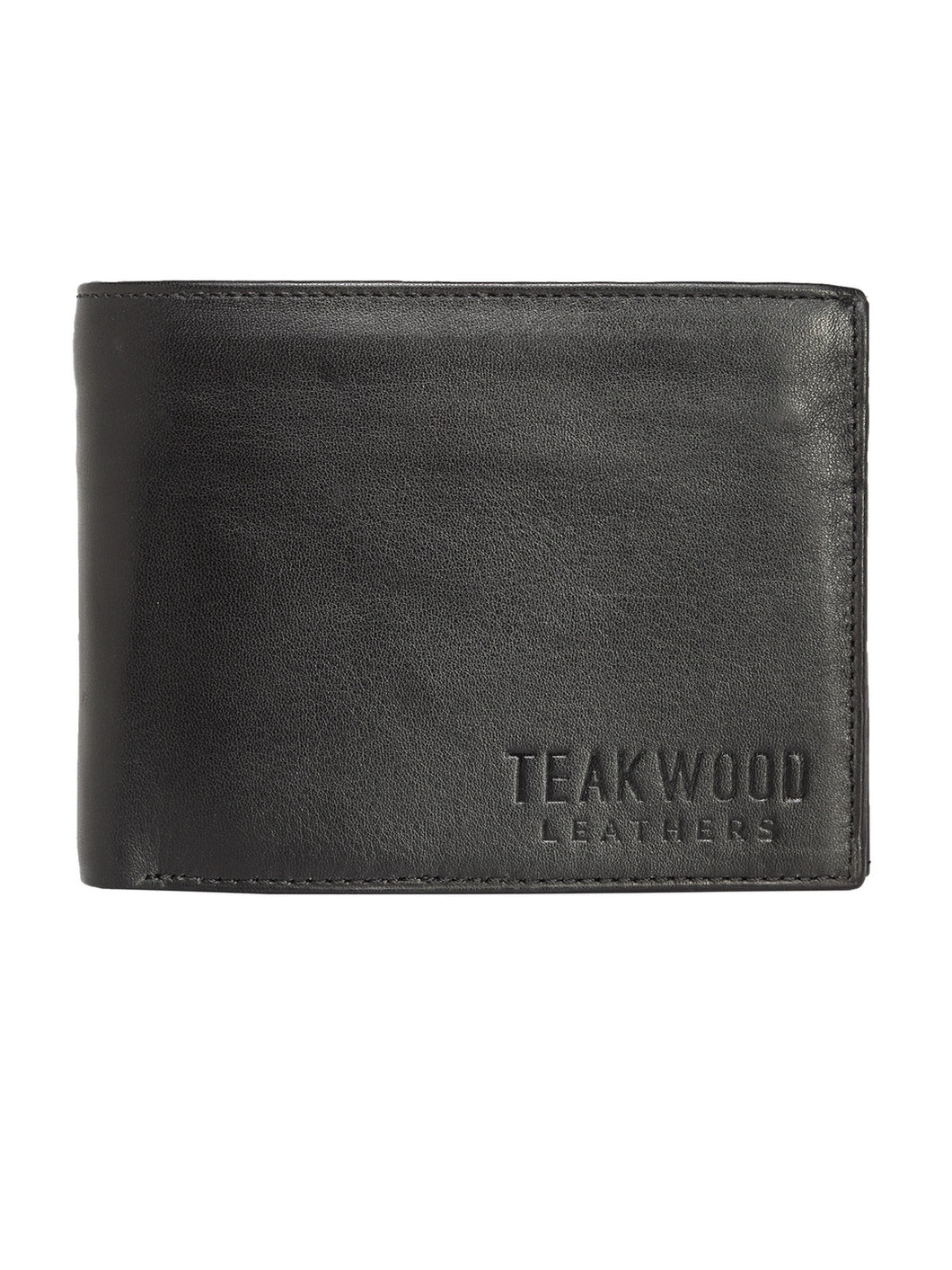 Teakwood Genuine Leather Black Wallet
