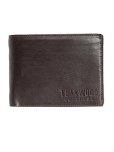 Load image into Gallery viewer, Teakwood Genuine Leather Brown Wallet
