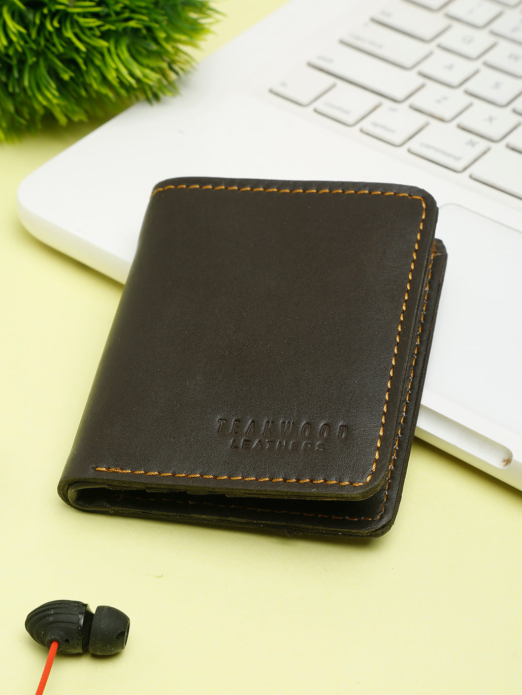 Teakwood Genuine Leather Brown Color Wallet - Clearance sale