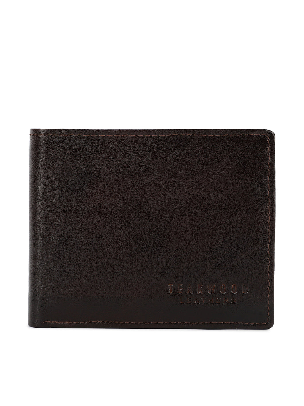 Teakwood Genuine Leather Brown Colour Wallet