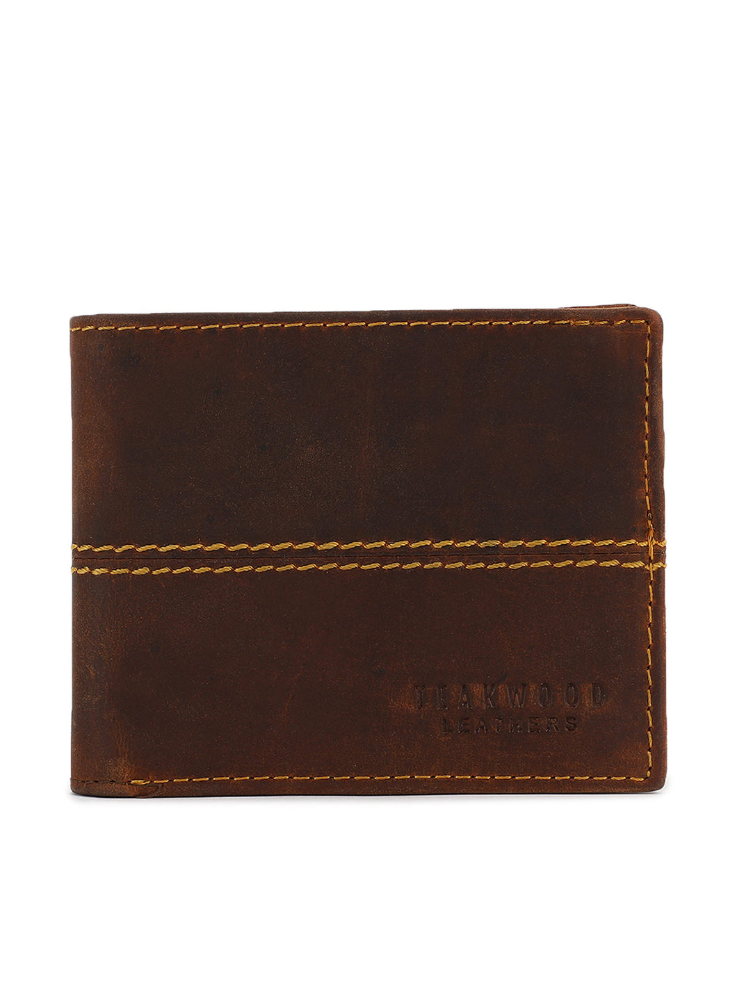 Teakwood Genuine Leather Brown Colour Wallet