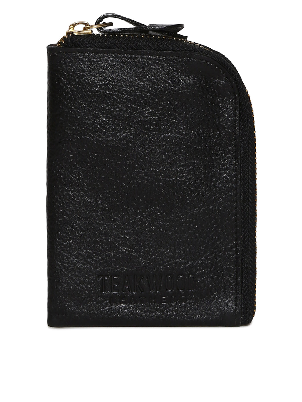 Teakwood Genuine Leather Women Wallet - Black