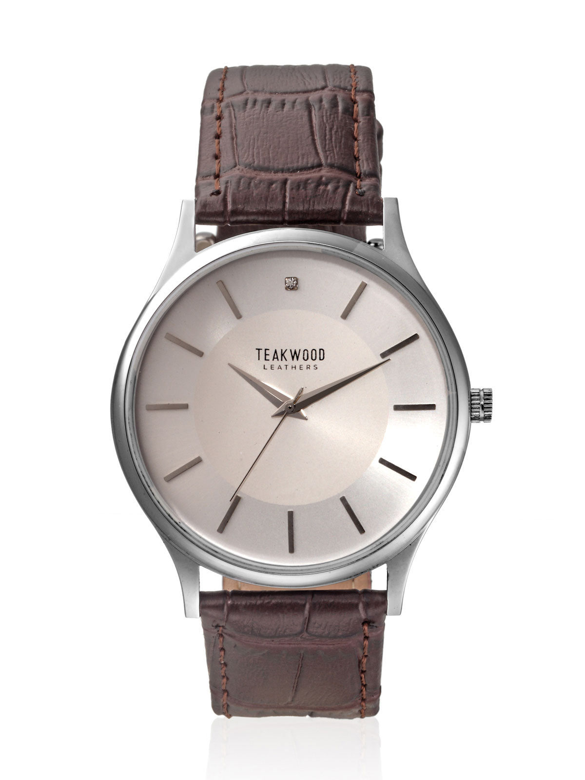 Teakwood leather Silver Men Analog Watch – Teakwood Leathers