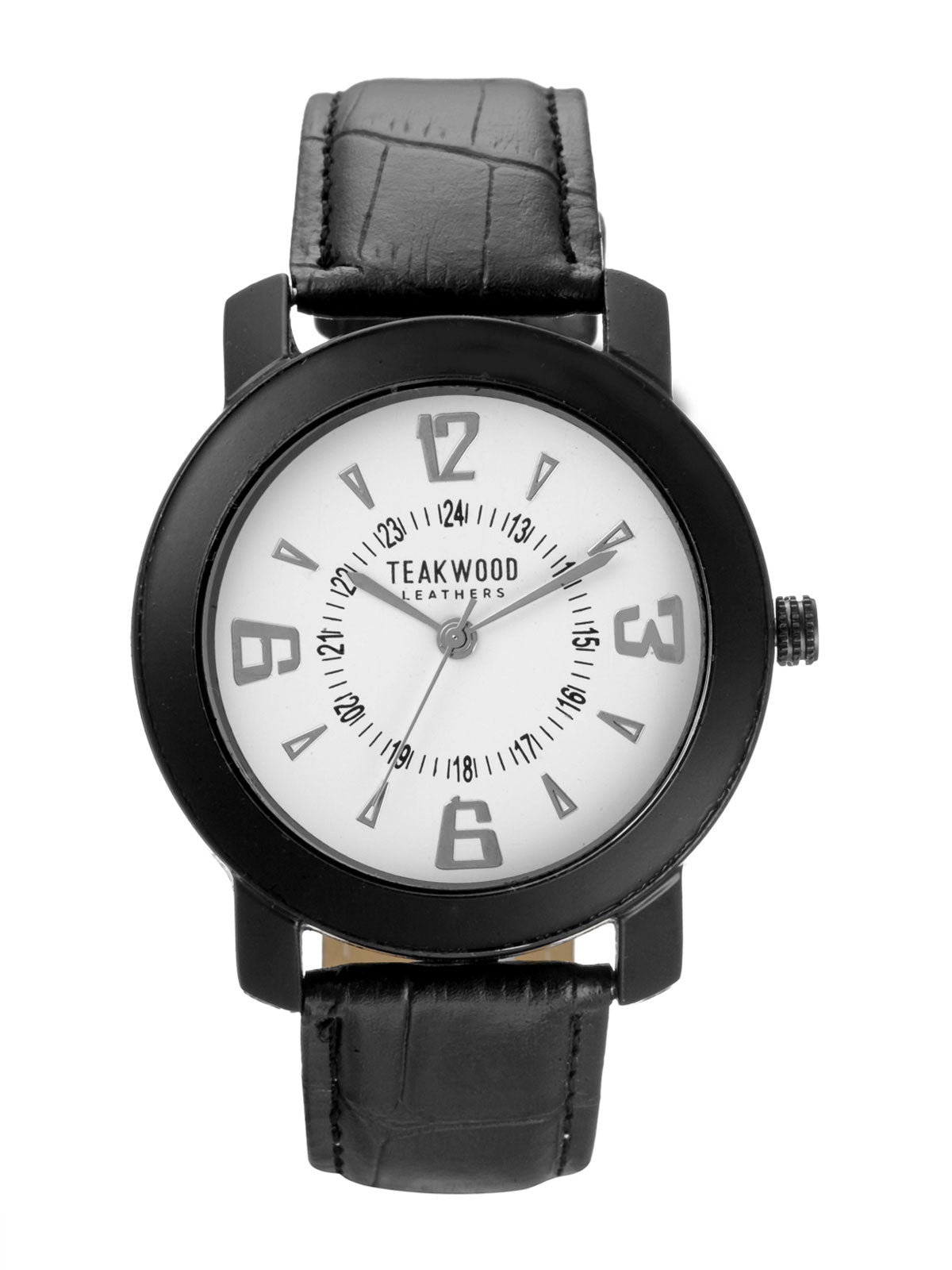Teakwood Leather White Men s Analog Watch Teakwood Leathers