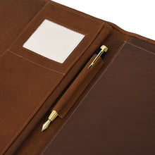 Load image into Gallery viewer, Unisex Brown Solid Genuine Leather Portfolio / File Folder
