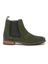 Load image into Gallery viewer, Teakwood Men Olive Solid Suede Leather High-Top Flat Boots
