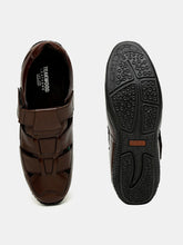 Load image into Gallery viewer, Teakwood Genuine Leather Men Brown Formal Fisherman Sandals
