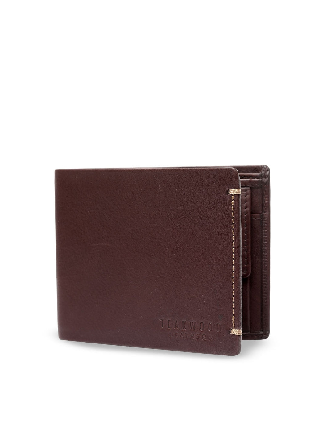 Teakwood Genuine Leathers Men Brown Solid Leather Two Fold Wallet
