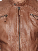 Load image into Gallery viewer, Teakwood Men&#39;s Tan Leather Jackets
