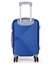 Load image into Gallery viewer, Teakwood Leathers Unisex Blue Textured Hard-Sided Cabin Trolley Suitcase
